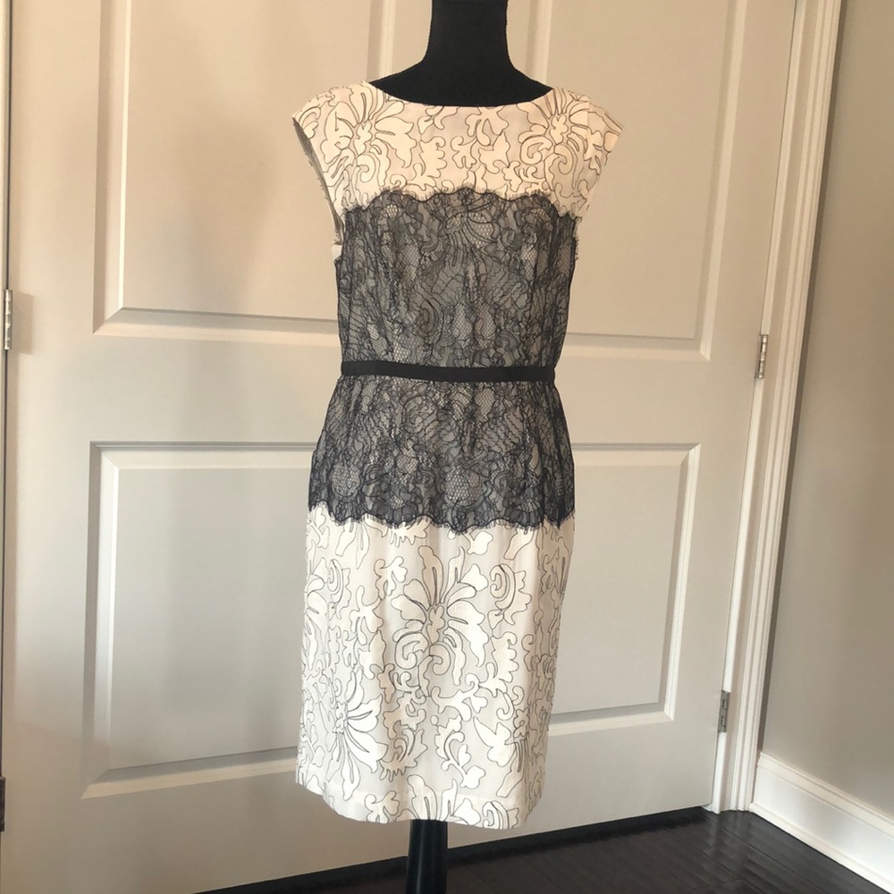 The Limited black and white dress, size 8.